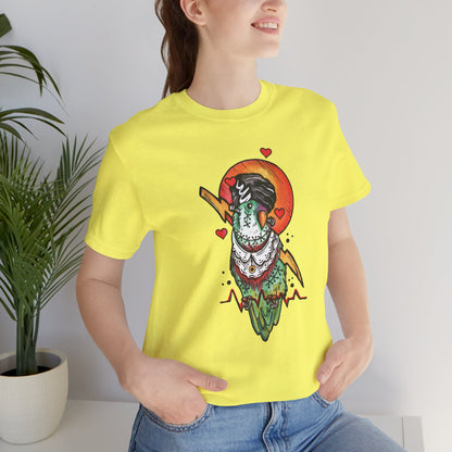 Bride of Frankenstein Lovebird, Hand-Drawn & Hand-Colored Tee