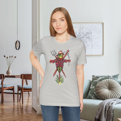 Scarecrow Lovebird, Hand-Drawn & Hand-Colored Tee