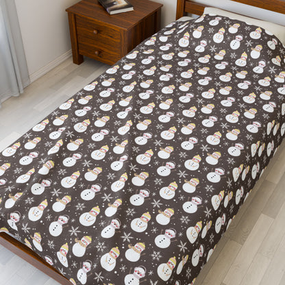 Pangender Pride Snowmen Velveteen Plush Blanket