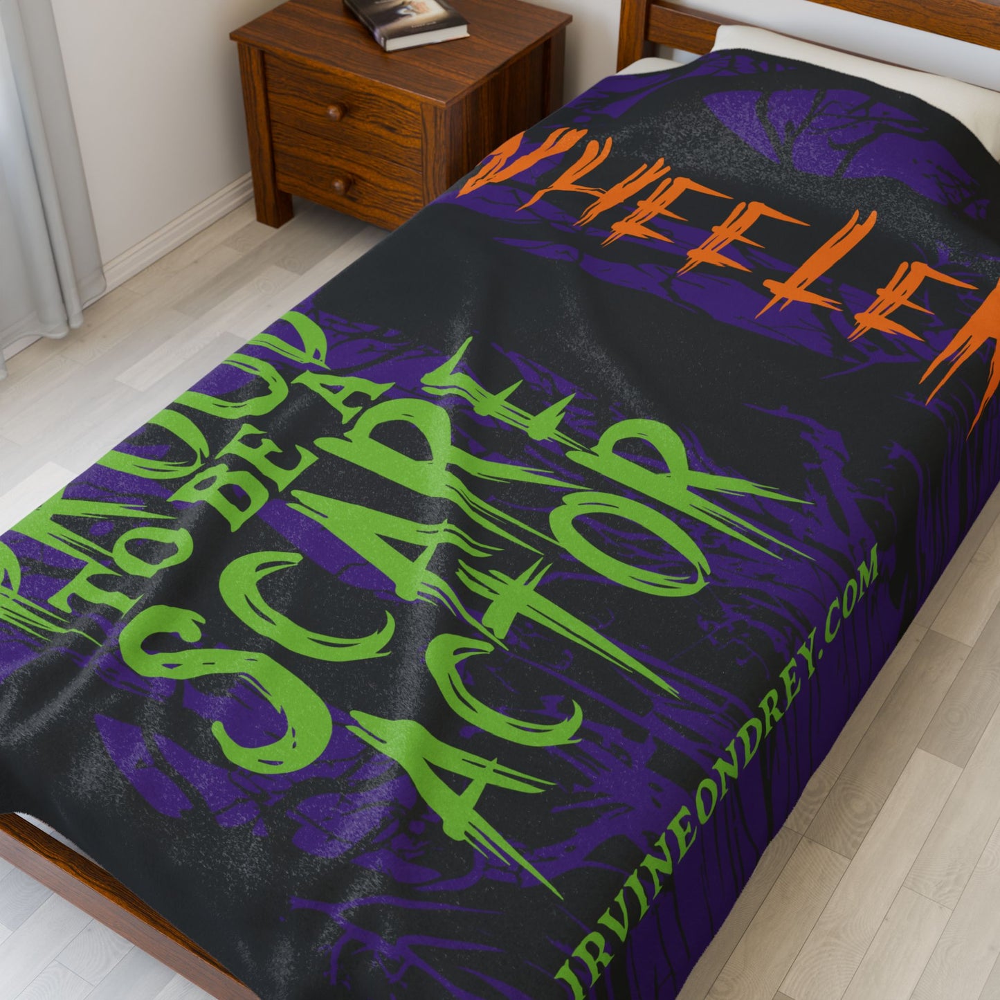 Proud to Be a Scare Actor Personalized Velveteen Plush Blanket