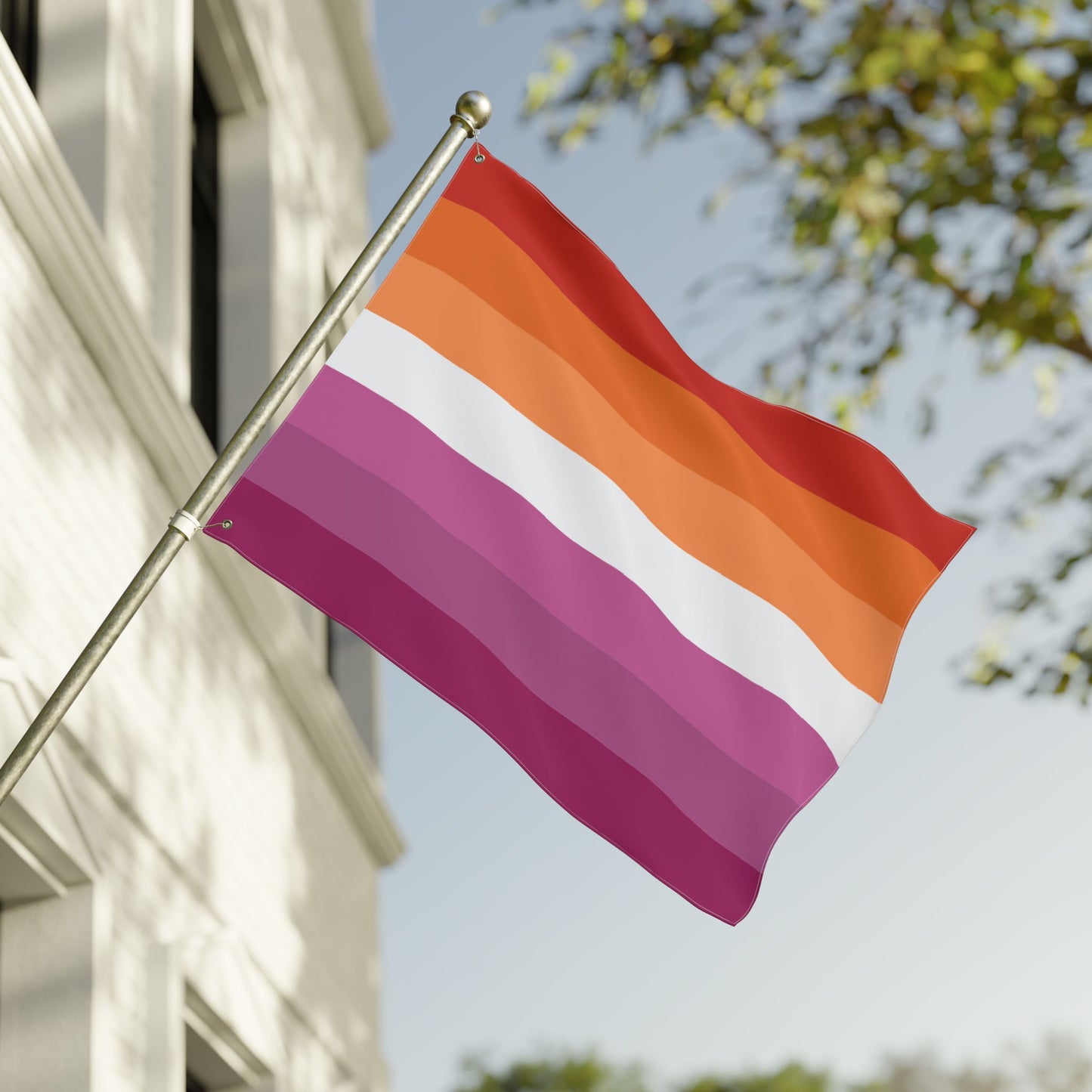 30'' × 40'' Lesbian Pride 7-Stripe Flag with Grommets