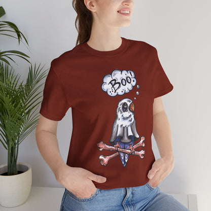 Ghost Lovebird Boo! Hand-Drawn & Hand-Colored Tee