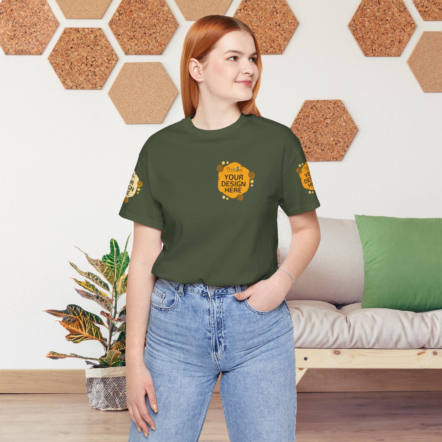 Custom Green Hues Tees for BELLA+CANVAS® 3001
