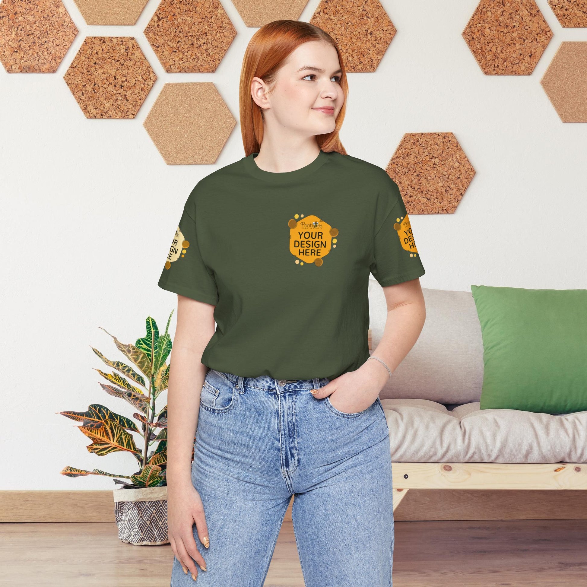 Custom Green Hues Tees for BELLA+CANVAS® 3001