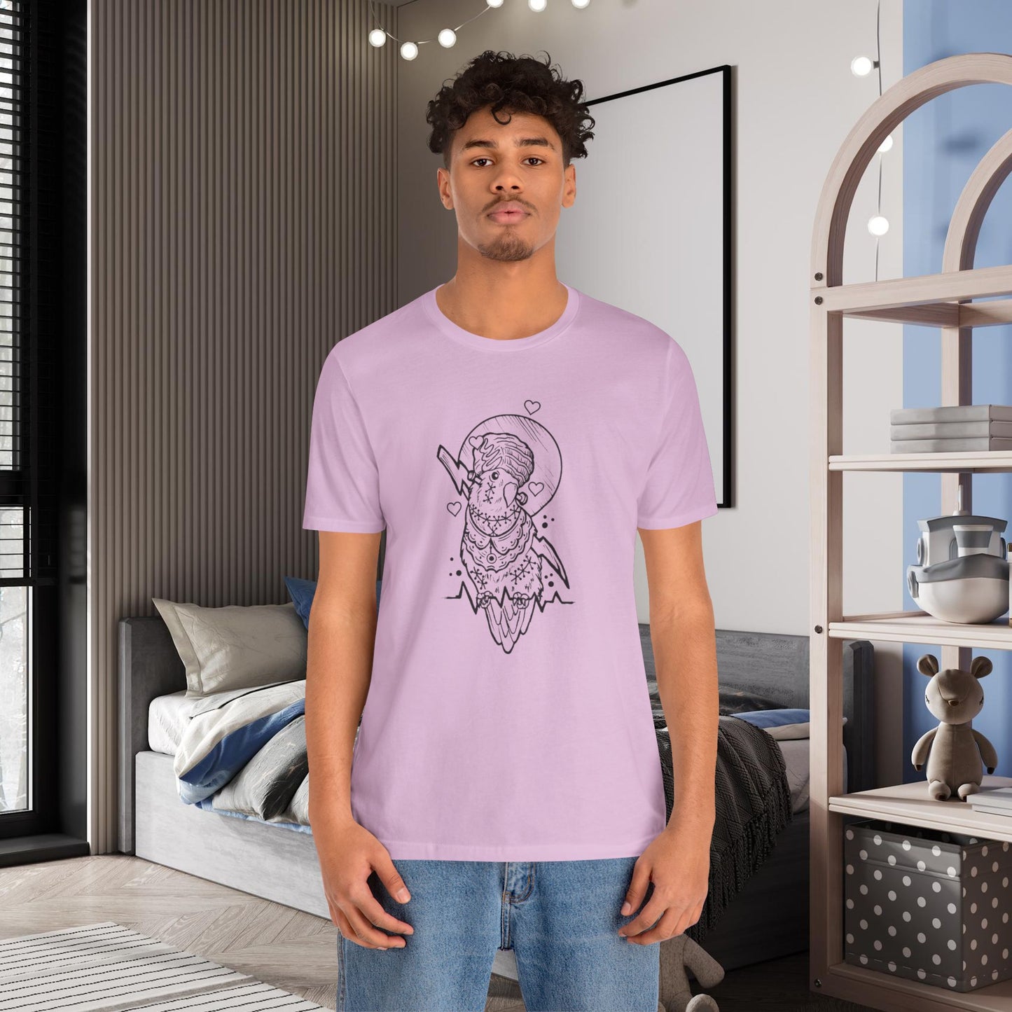 Bride of Frankenstein Lovebird, Line Art Tee