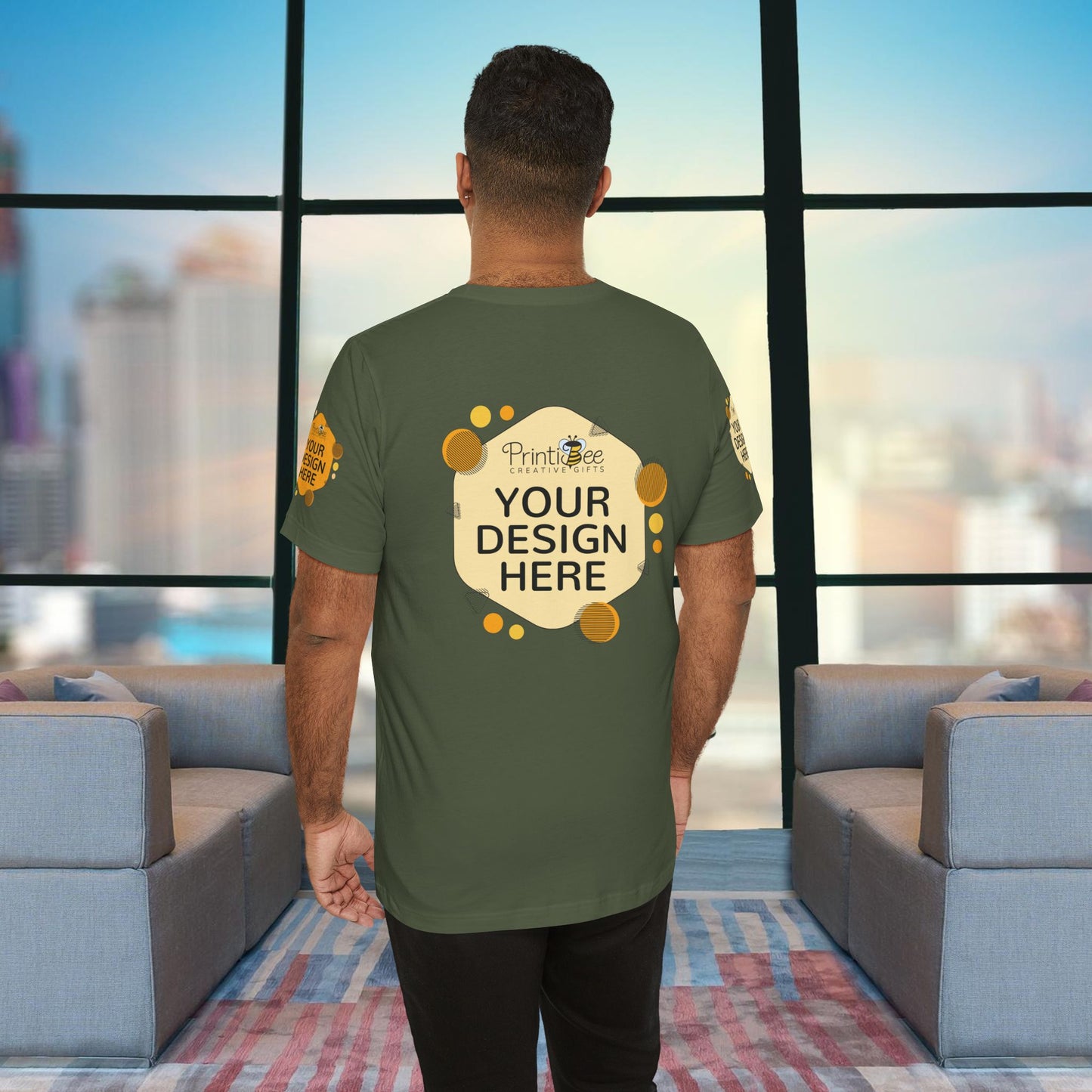 Custom Green Hues Tees for BELLA+CANVAS® 3001