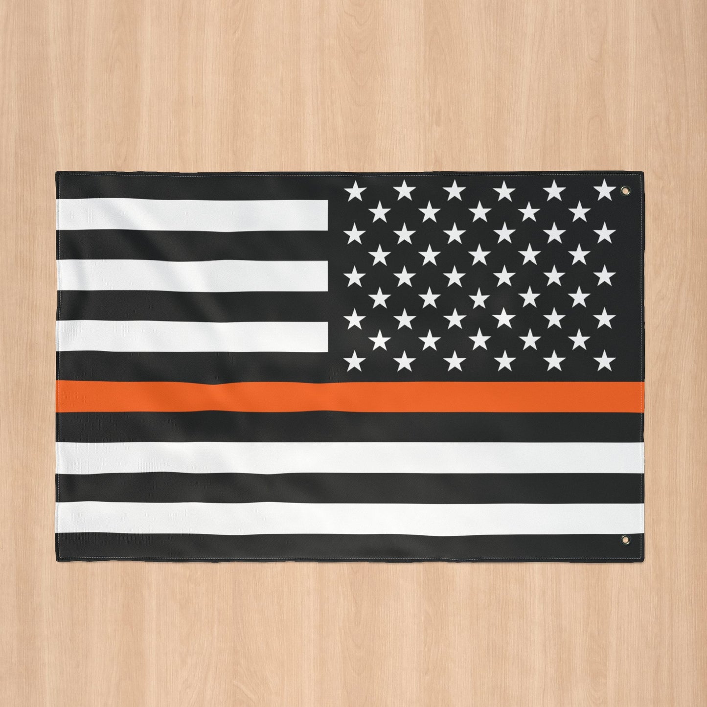 USA Thin Orange Line American Flag with Grommets