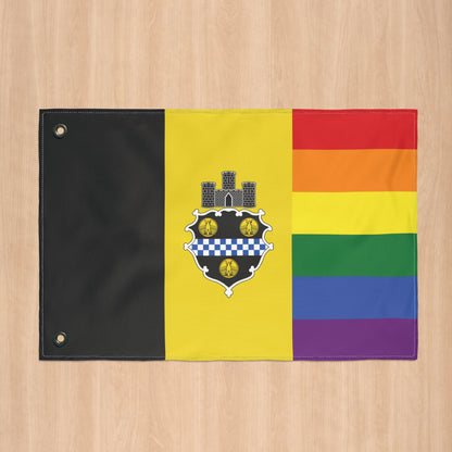 Pittsburgh Pride Flag with Grommets