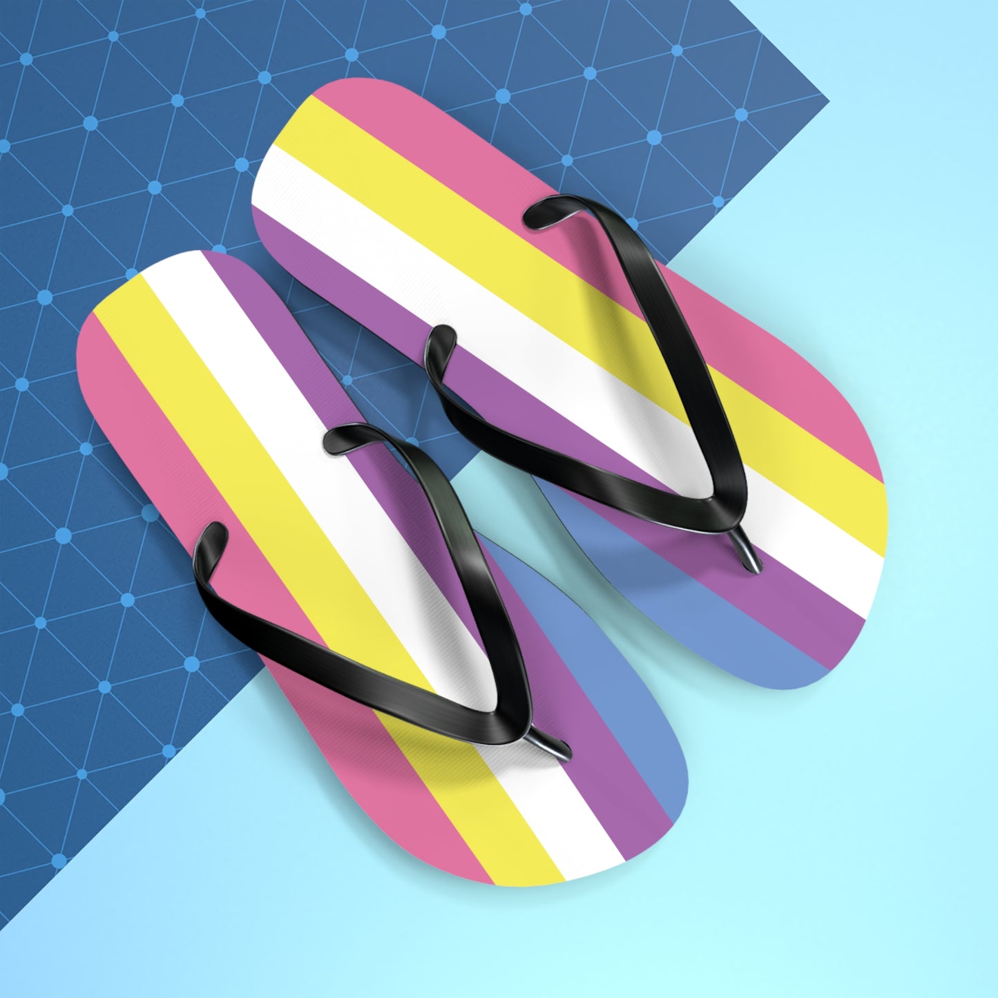 Bigender Pride Flip Flops