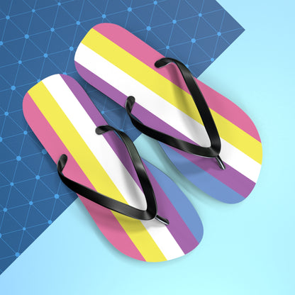 Bigender Pride Flip Flops