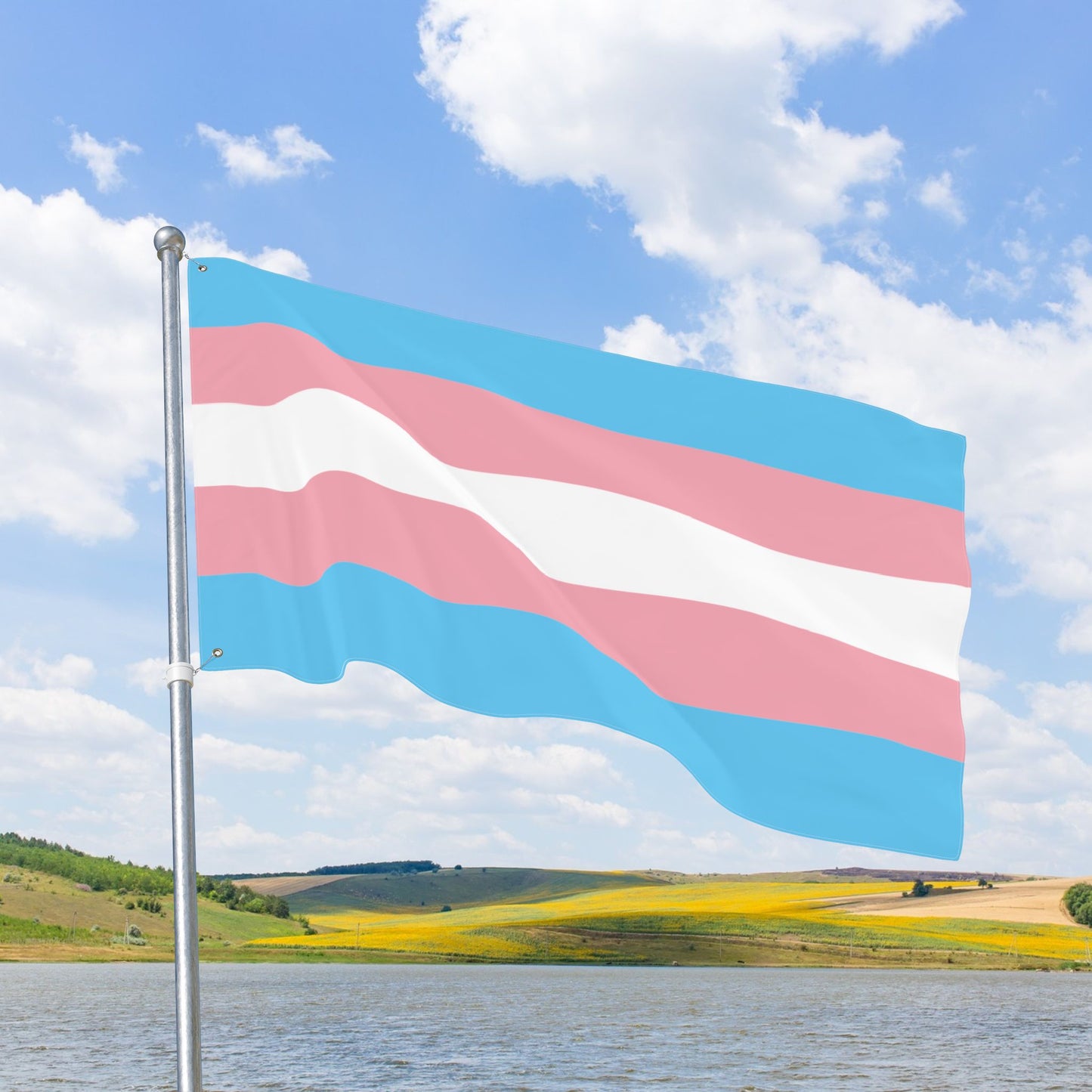 Transgender Pride Flag with Grommets