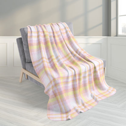 50" × 60" Pangender Pride Plaid Fleece Sherpa Blanket