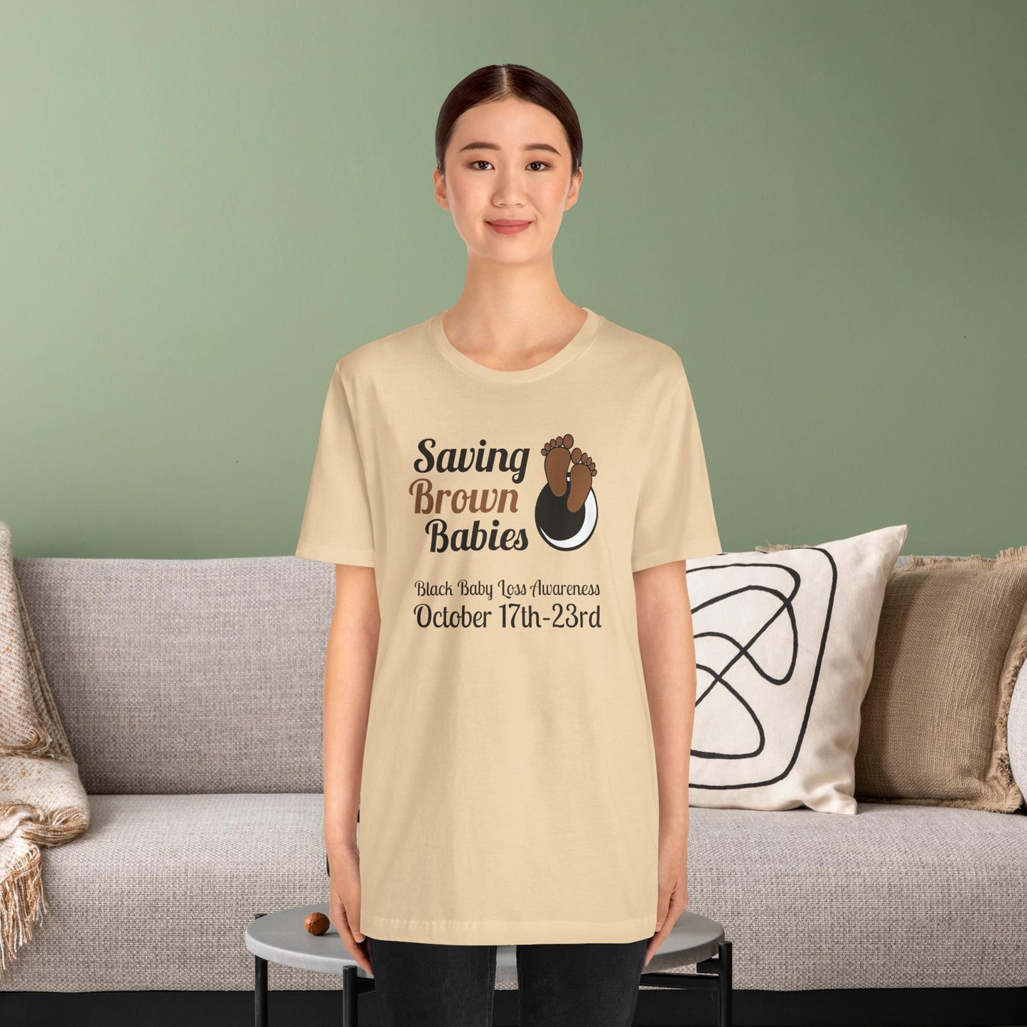 Quietly United in Loss Together Non-Profit / Saving Brown Babies Charity Tee, Pregnancy & Infant Loss Awareness