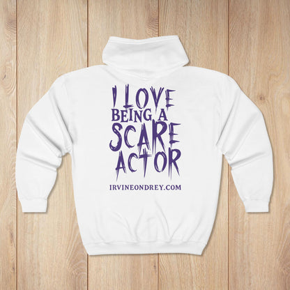 I Love Being a Scare Actor Personalized Zip Hoodie • Irvine Ondrey Engineering