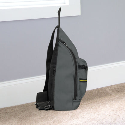 Thin Yellow Line for Public Safety & Dispatchers Grey Minimalist Cross Body Sling Bag