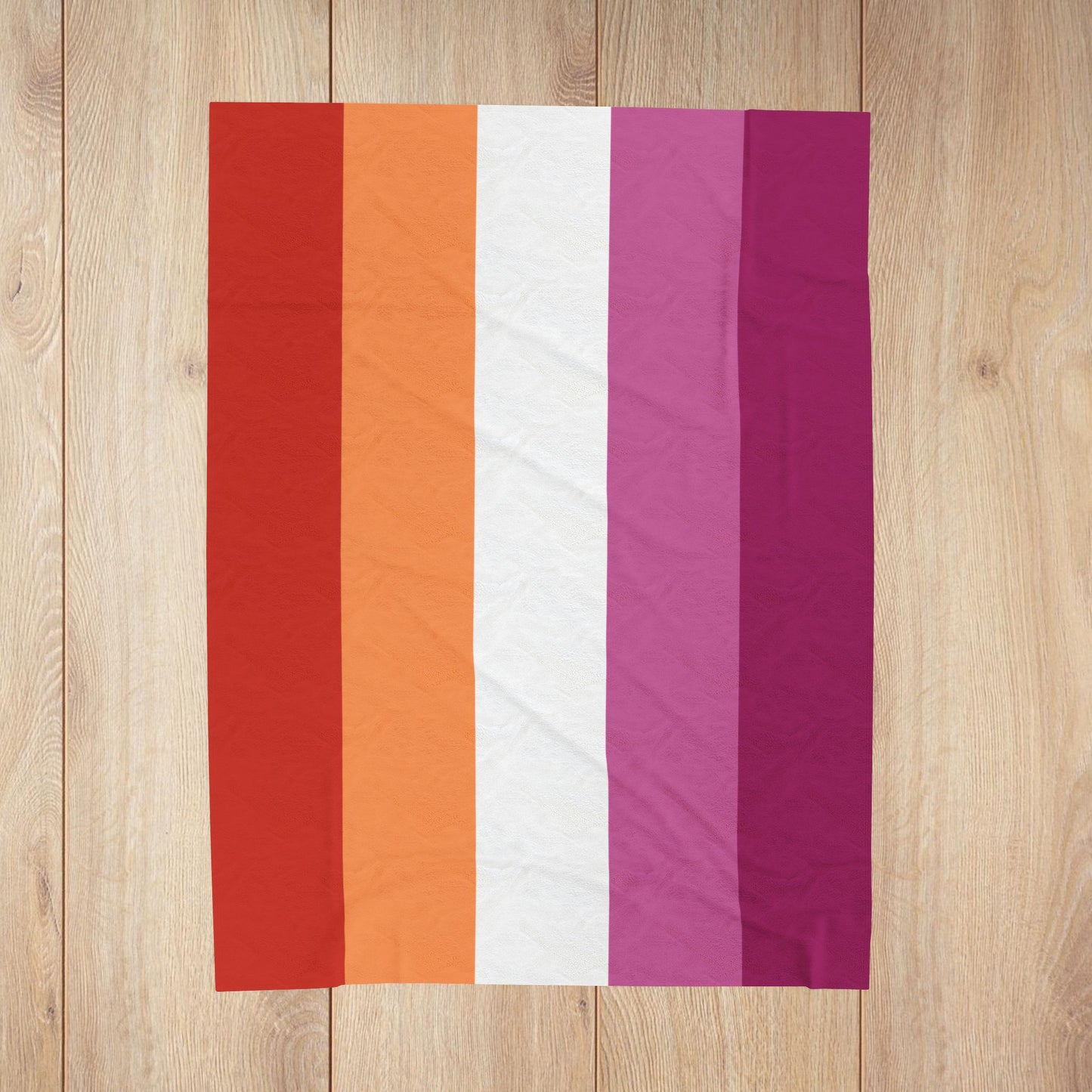 Lesbian Sunset Pride Flag Velveteen Plush Blanket