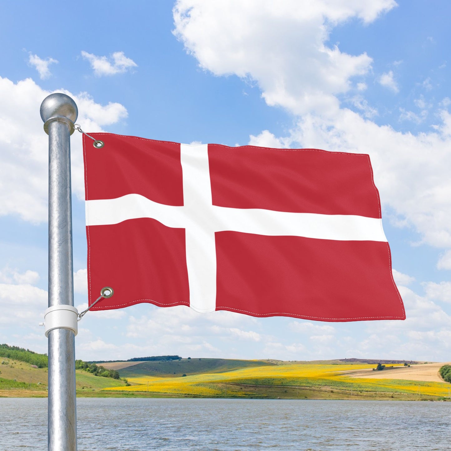 Denmark Flag with Grommets