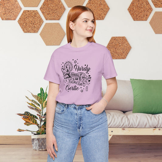 Hurdy Gertie Tee, Frenchton Dog Line Art Shirt
