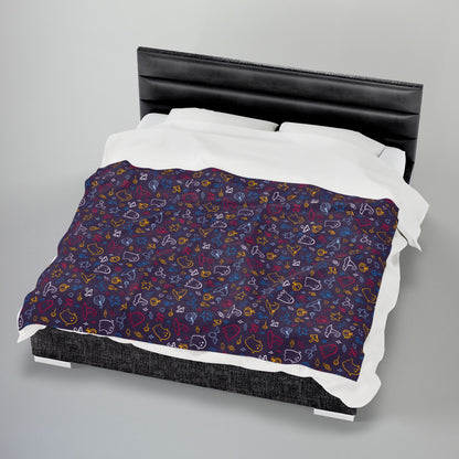 Polyamory Pride Halloween Velveteen Plush Blanket