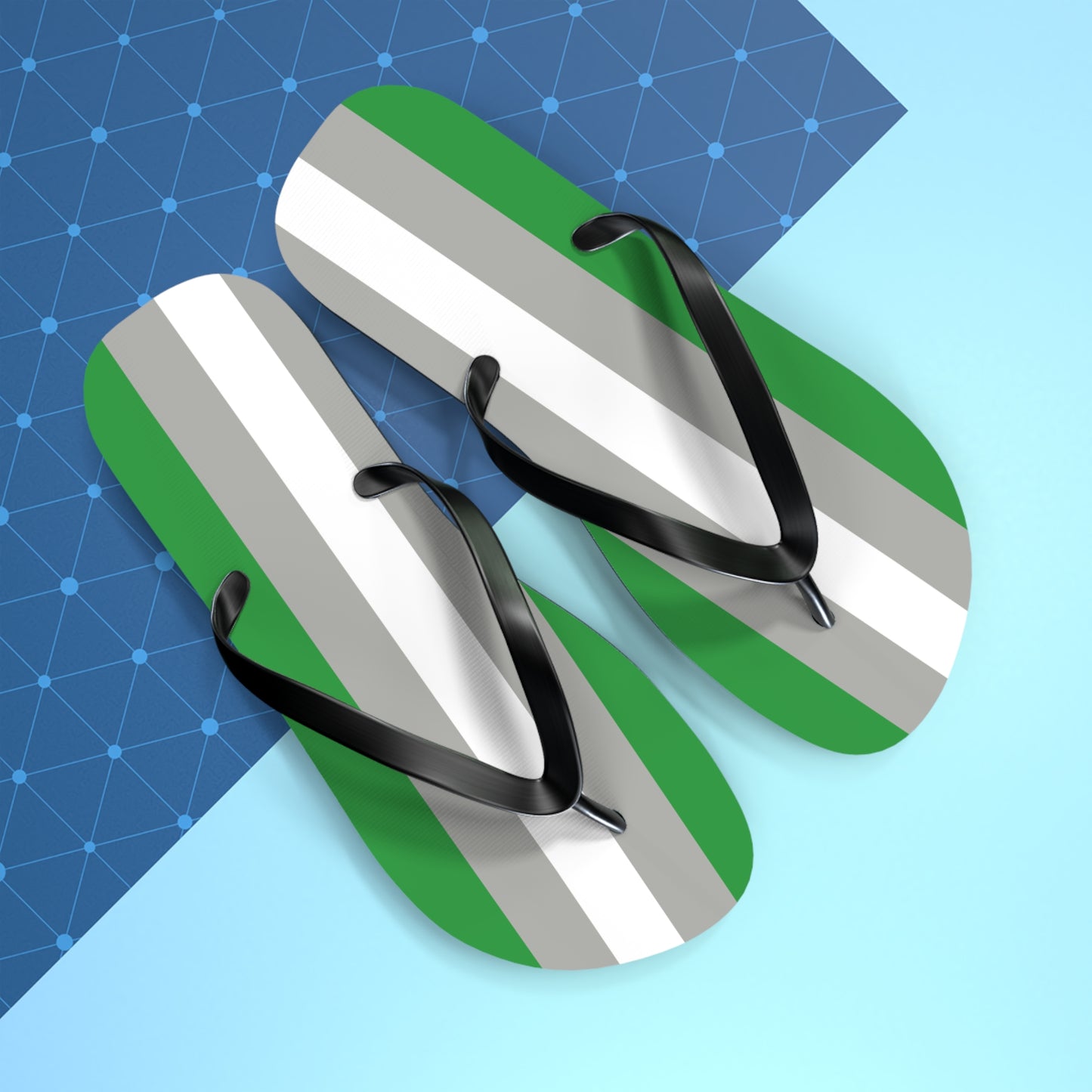 Greyromantic Pride Flip Flops