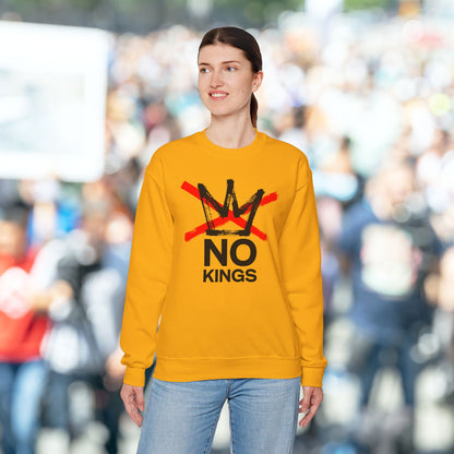 Gold No Kings Protest Sweatshirt