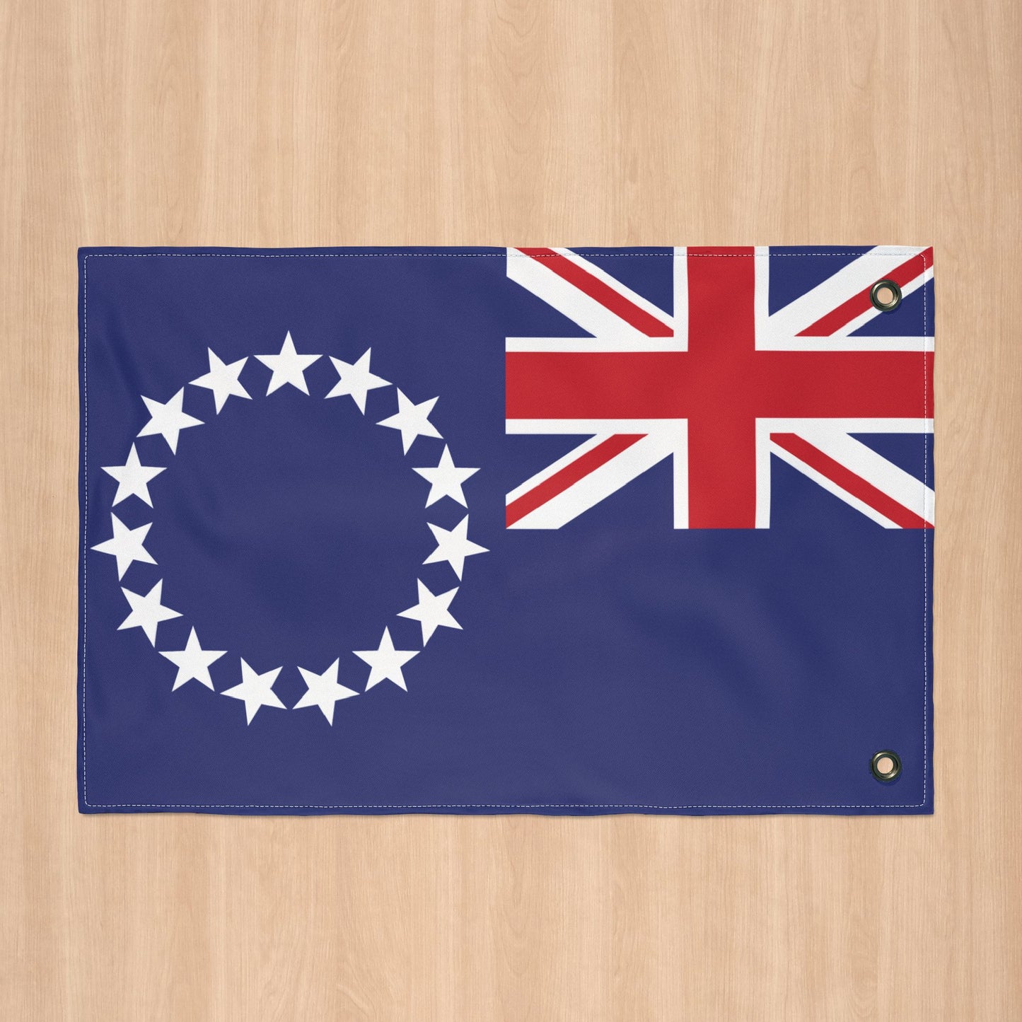 Cook Islands Flag with Grommets
