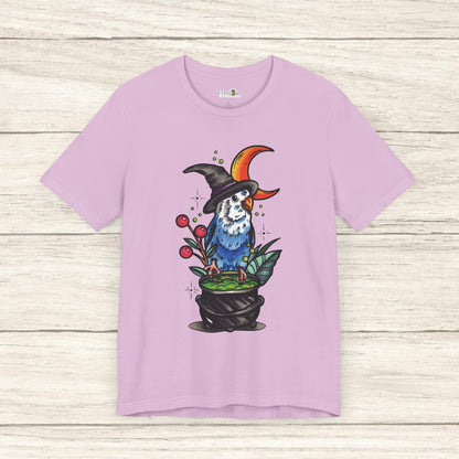 Lovebird Witch, Hand-Drawn & Hand-Colored Tee