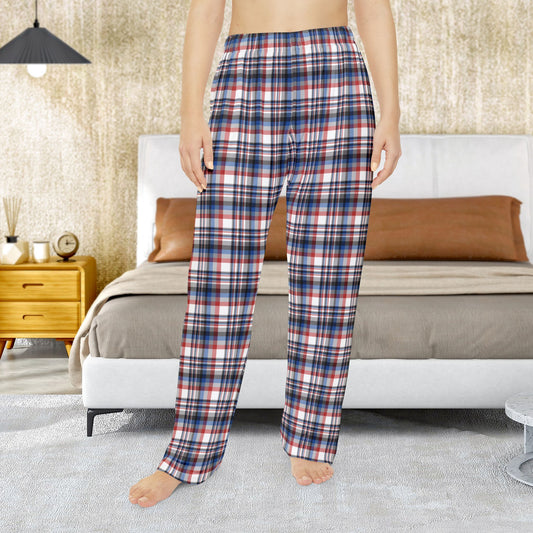 Women’s White, Grey, Red & Blue Gurnee IL Pajama Pants