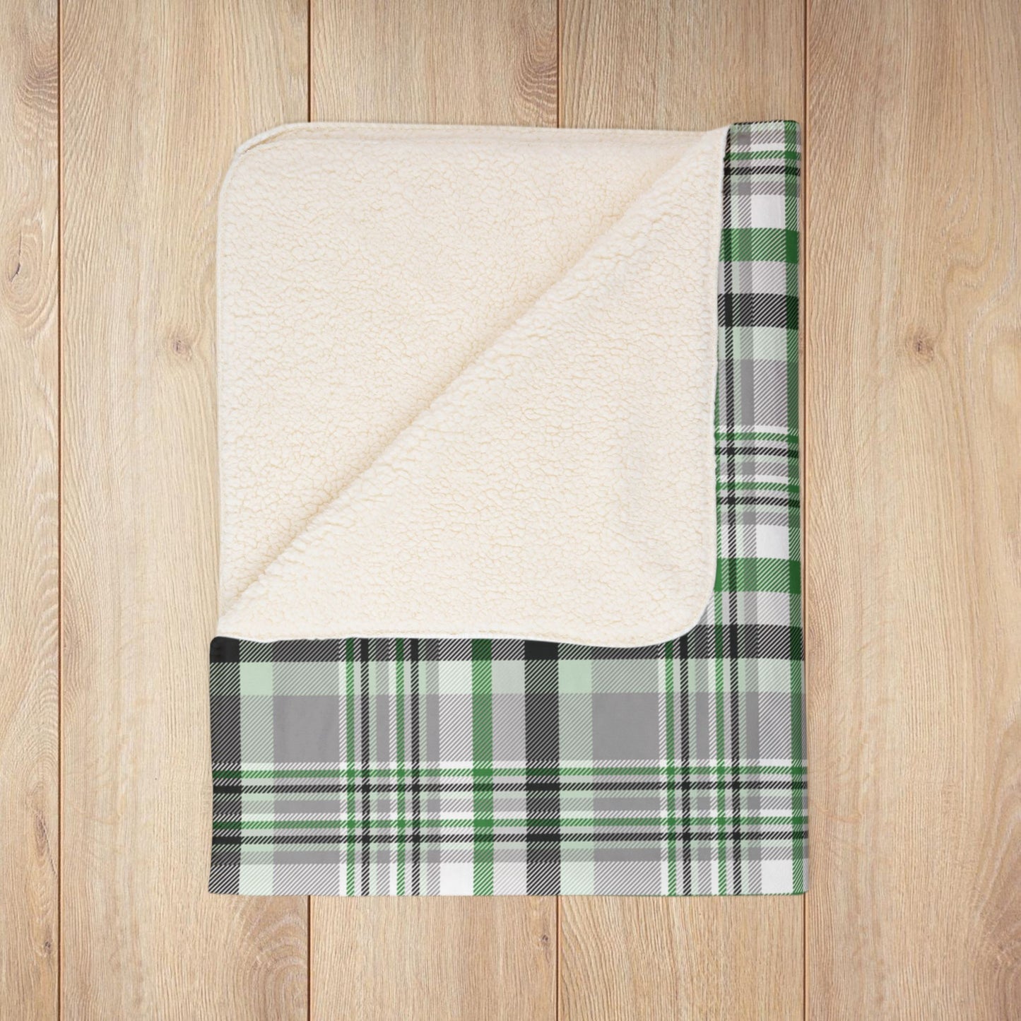 Demiromantic Pride Plaid Fleece Sherpa Blanket
