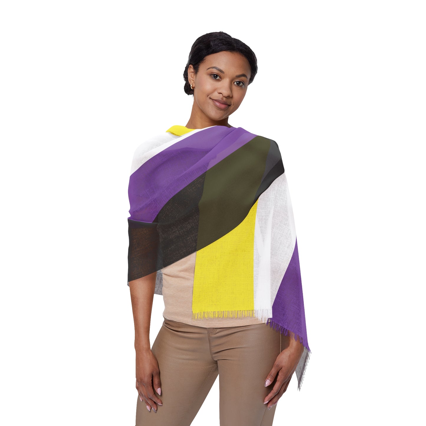 27" × 71'' Non-Binary Pride Lightweight Scarf