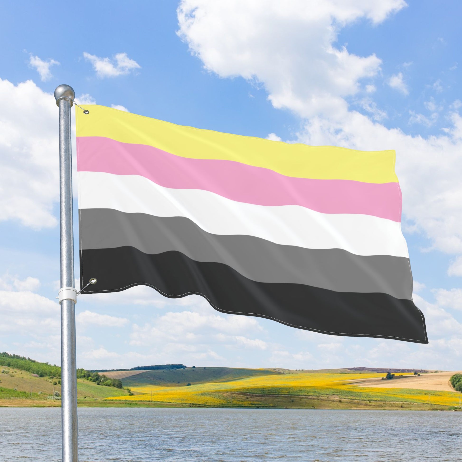 Queerplatonic Double-Sided Pride Flag with Grommets