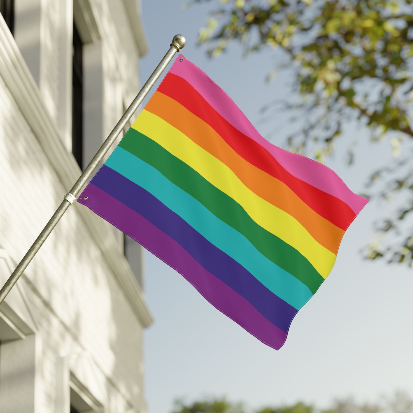 30'' × 40'' Gilbert Baker Rainbow Pride Flag with Grommets