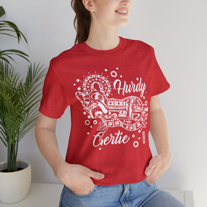 Hurdy Gertie Tee, Chemise Frenchton Dog Line Art