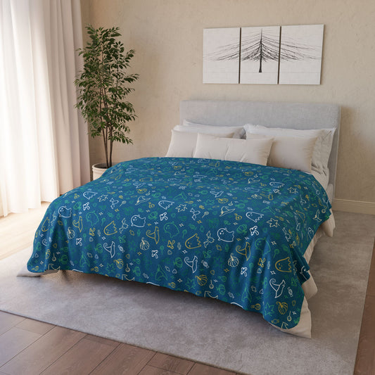 Non-Binary Boy Pride Halloween Fleece Sherpa Blanket