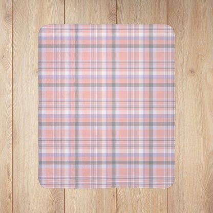 Cupioromantic Pride Plaid Fleece Sherpa Blanket