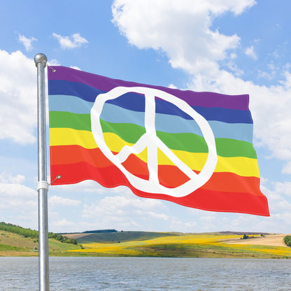 Peace Pride Flag with Grommets