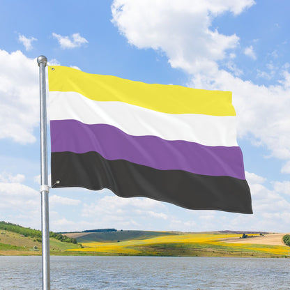 Non-Binary Pride Flag with Grommets