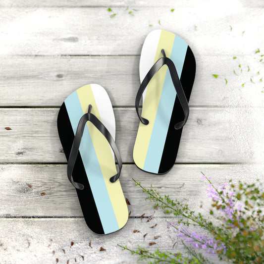 L Black sole Requiesromantic Pride Flip Flops