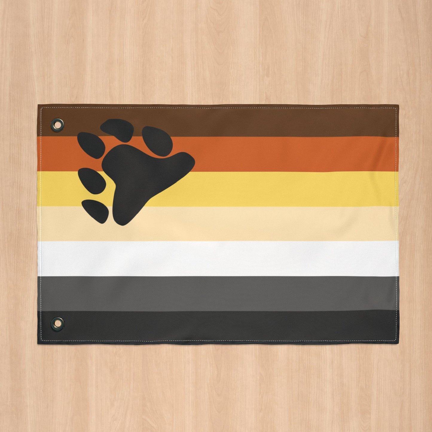Bear with Paw Pride Double-Sided Flag, with Left or Right Side Grommets