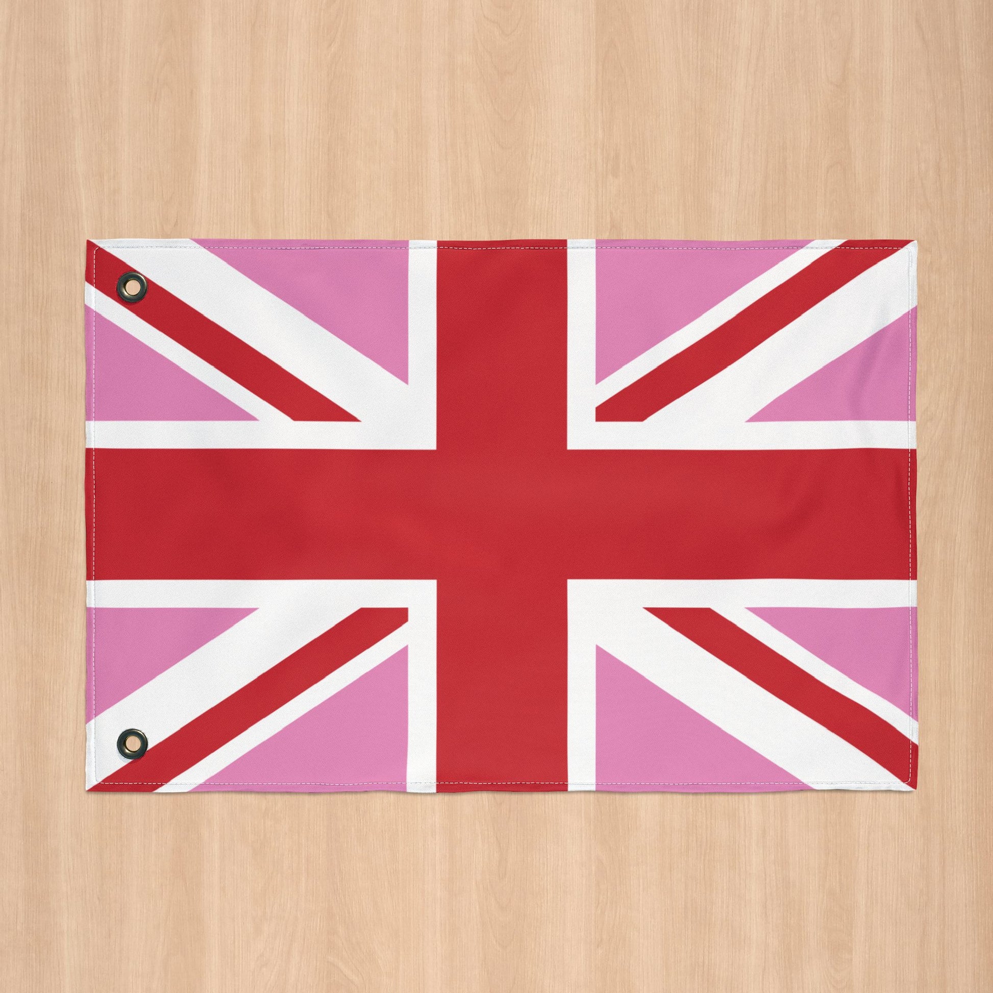 UK Pink Gay Pride Flag with Grommets