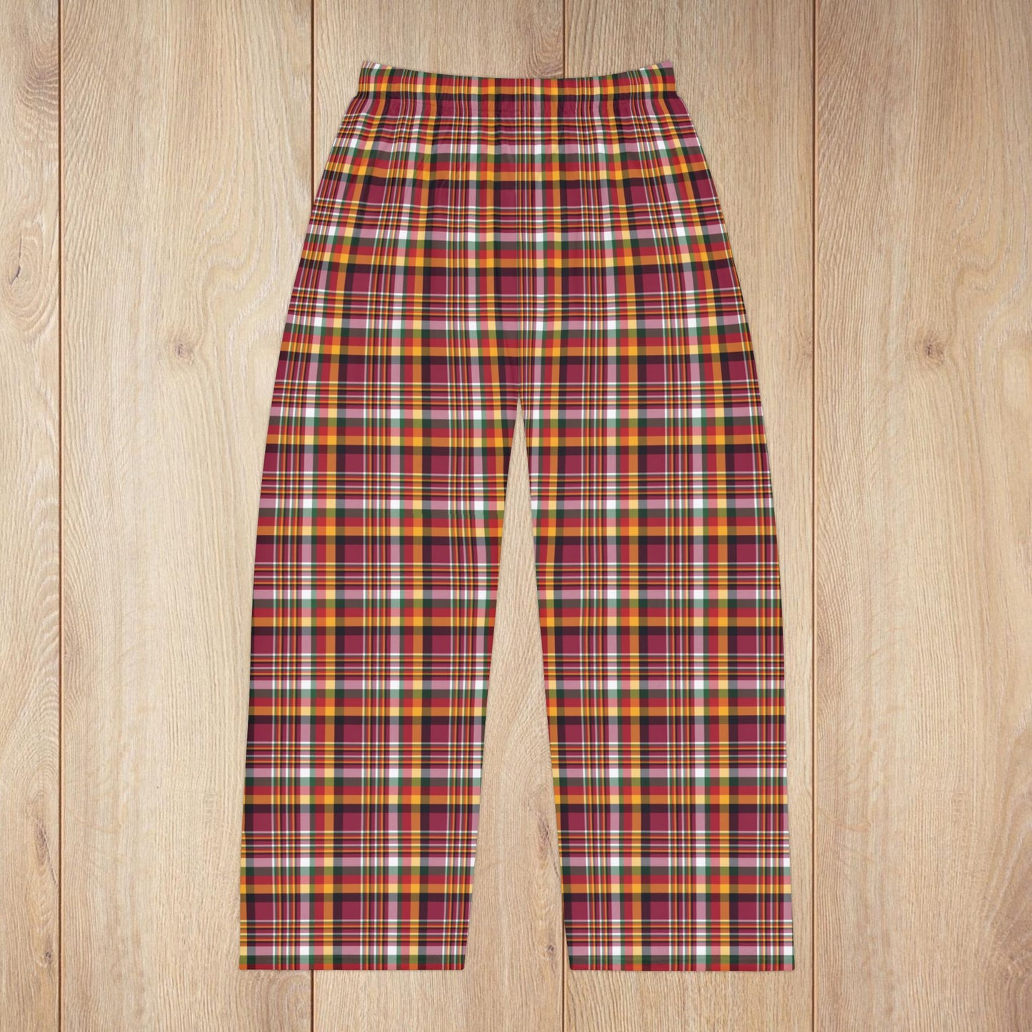 Men’s Christmas Red & Yellow Arizona AZ Plaid Pajama Pants