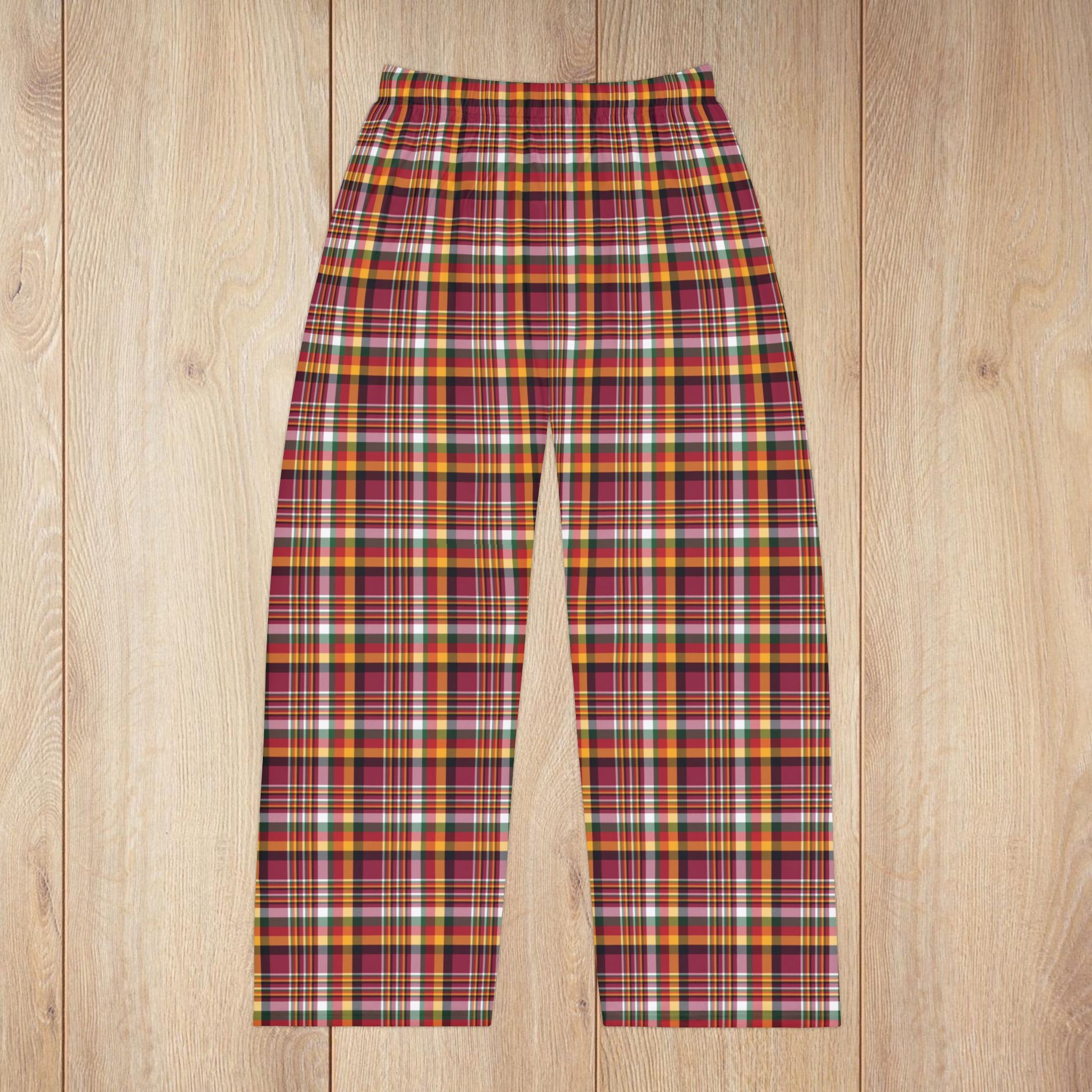 Men’s Christmas Red & Yellow Arizona AZ Plaid Pajama Pants