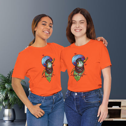 Frankenstein Lovebird, Hand-Drawn & Hand-Colored Tee