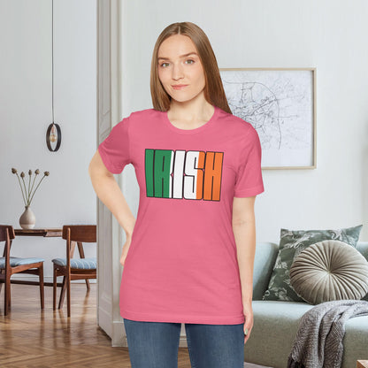 Charity Pink Irish Tee, Ireland Flag Shirt