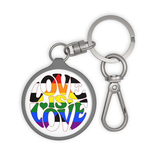 Ally Pride Love is Love Keychain