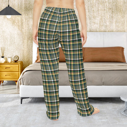 Women’s Green, White & Yellow Gurnee IL Pajama Pants