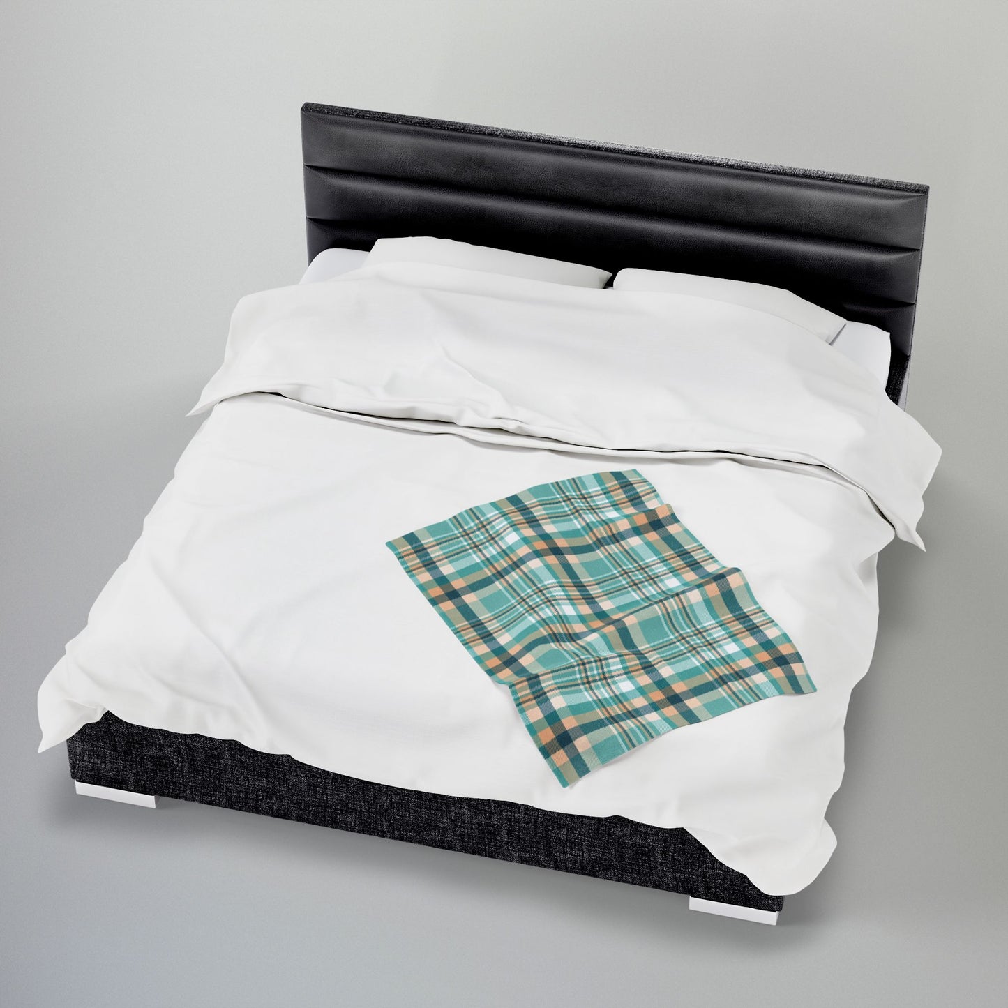Coastal Shores Plaid Velveteen Plush Blanket