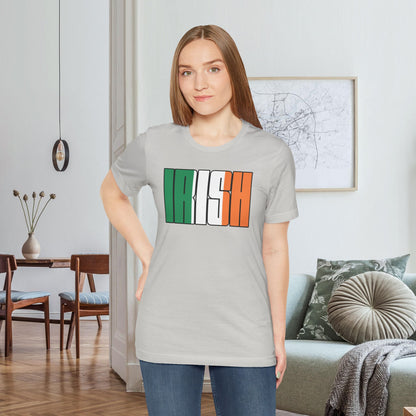 Silver Irish Tee, Ireland Flag Shirt