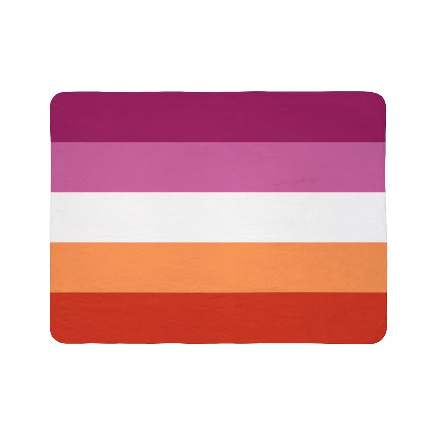 Lesbian Sunset Pride Flag Fleece Sherpa Blanket