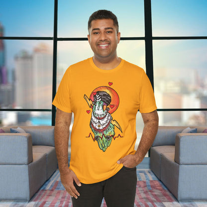 Bride of Frankenstein Lovebird, Hand-Drawn & Hand-Colored Tee